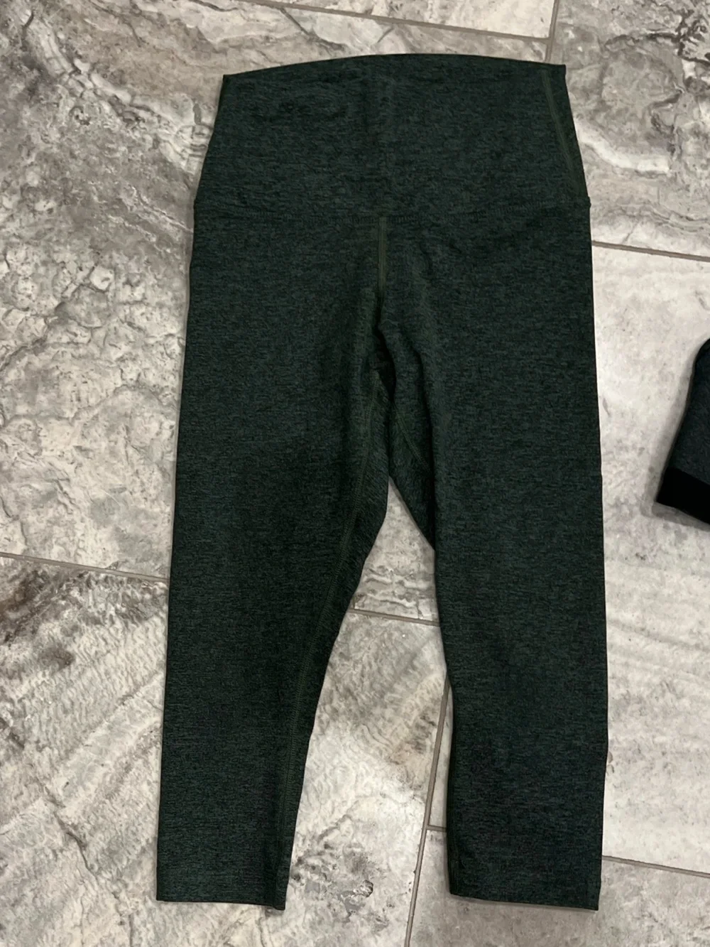NOBULL Matching Set Forest Gre Textured Active Leggings & Strappy Sports Bra Set
